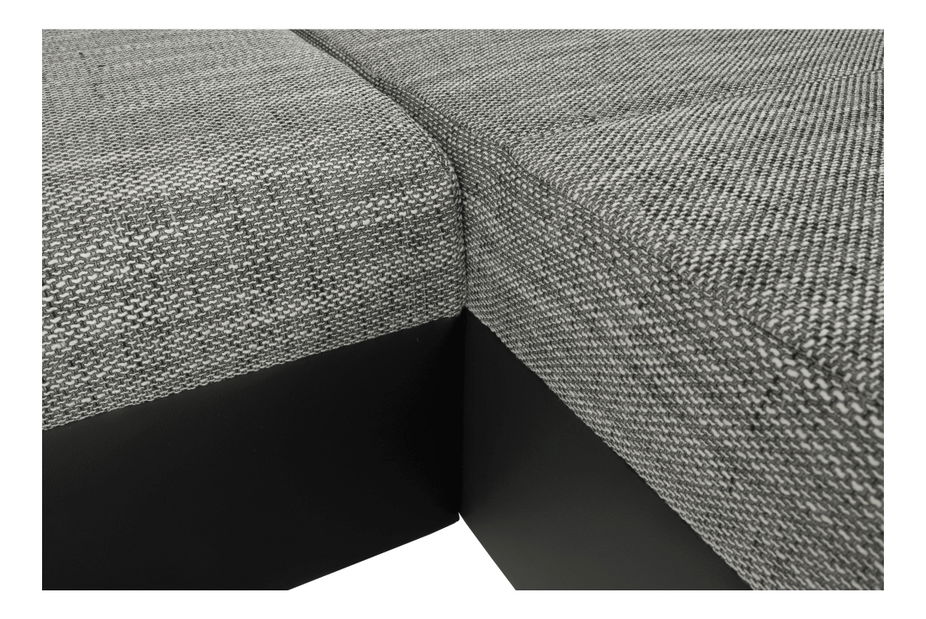 Rohová sedací souprava Manter černá + šedá (L)