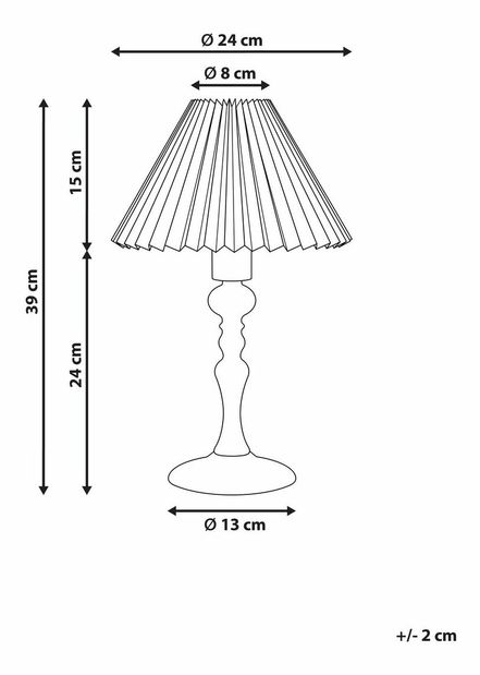 Stolní lampa Claudius (bílá + světlé dřevo)