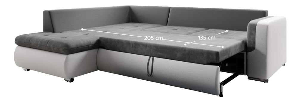 Rozkládací sedací souprava Foldo (seal 96 ekokůže) (L) 