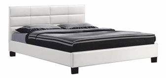 Manželská postel 160 cm Mivory bílá (s roštem)