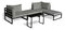 Zahradní sestava Adicionales (antracit + světle šedá) (pro 4 osoby)