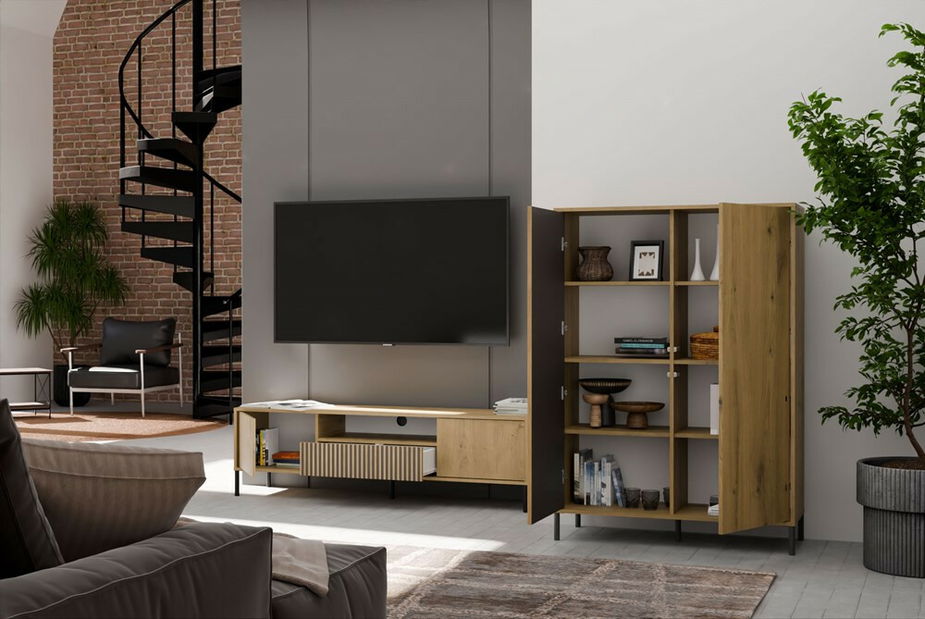 TV skříňka Kamarussa Slim 160 (dub artisan)