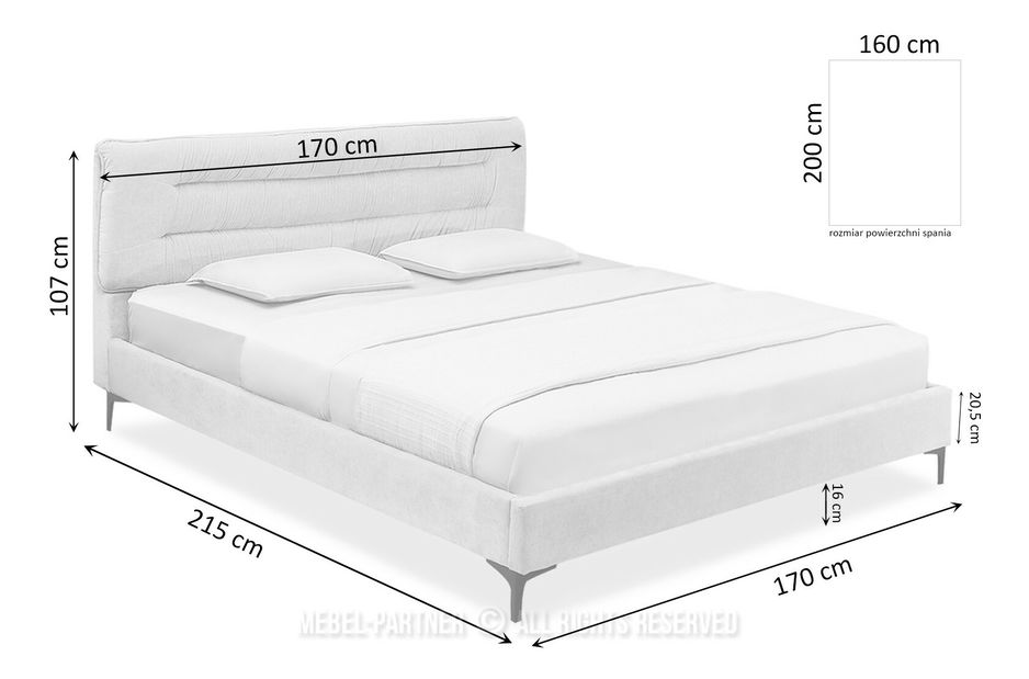 Manželská postel 160 cm Creame 160 (béžová + černá)