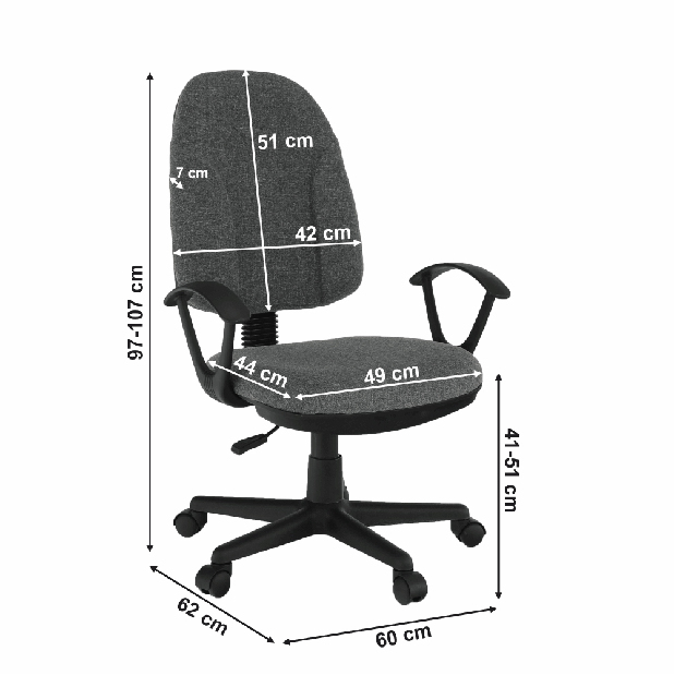Kancelářské křeslo Dorine (šedá)