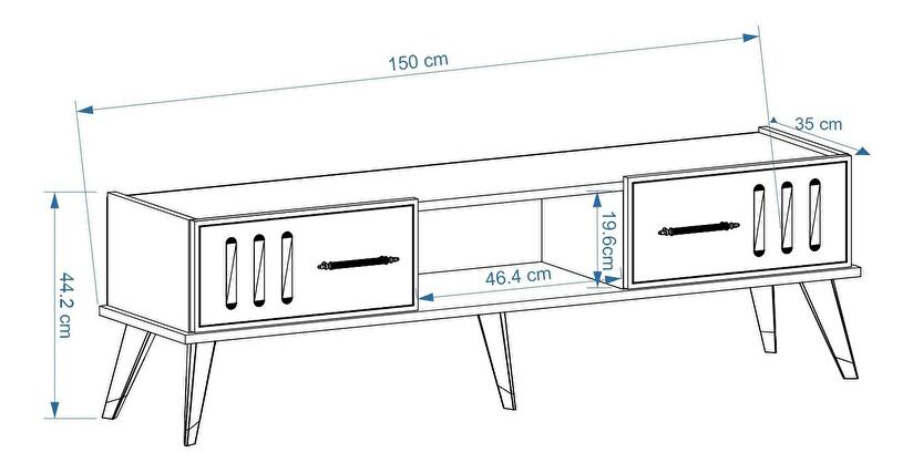  TV stolek/skříňka June (bílá)