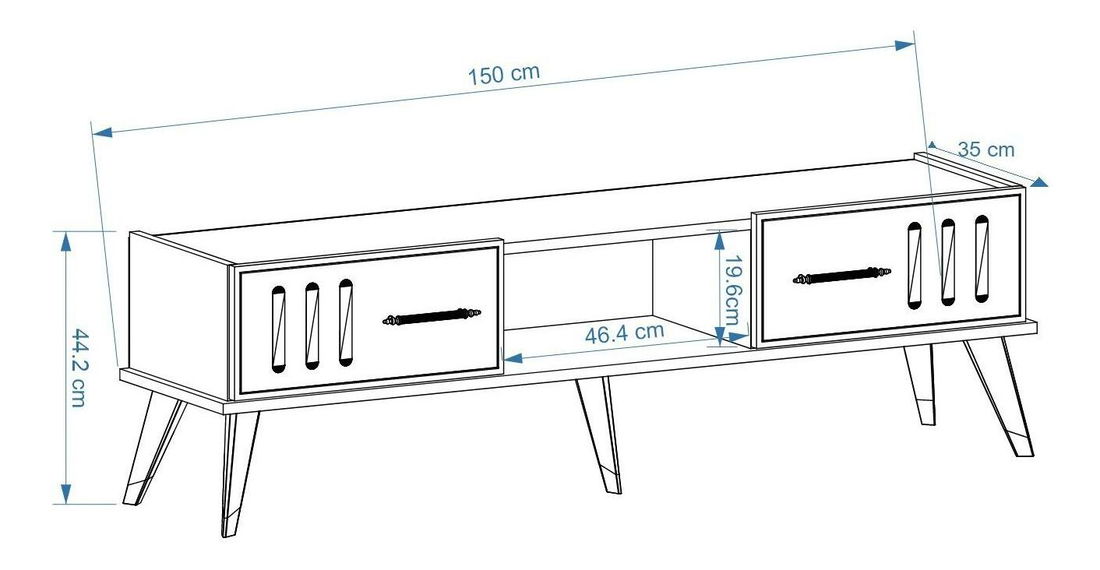  TV stolek/skříňka June (bílá)