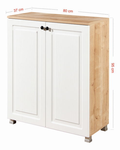 Botník (skříňka na boty) Tuvantille S (dub safírový + ořech)