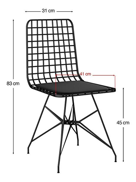  Set 4ks. jídelních židlí Pukobo 2 (černá)