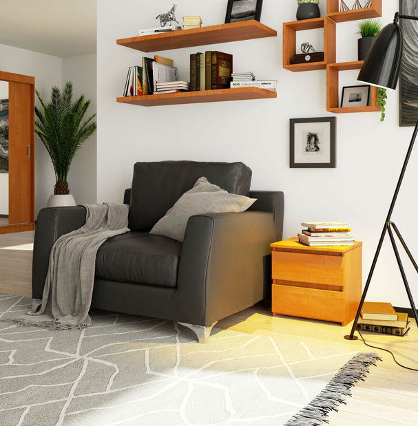 Noční stolek Cleania CL2 (olše)