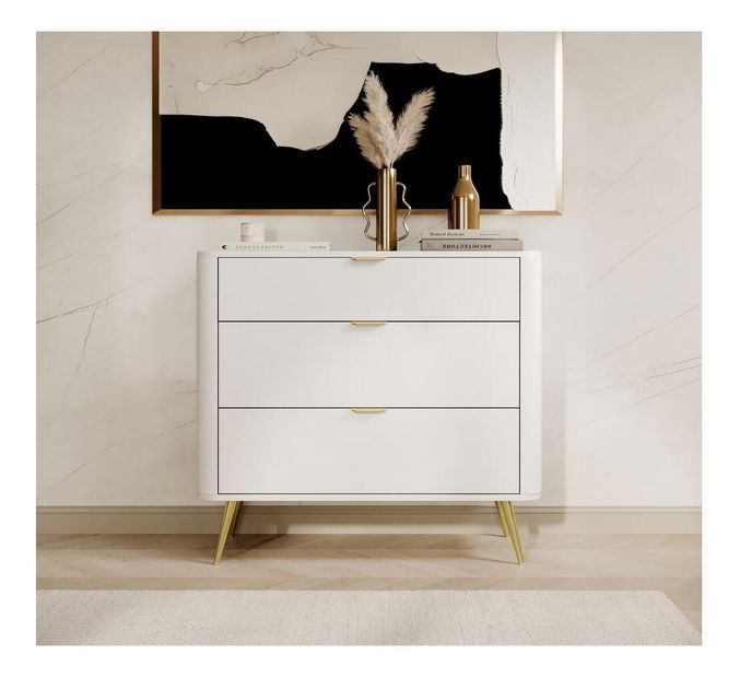 Komoda Ovenia O5 (bílá)