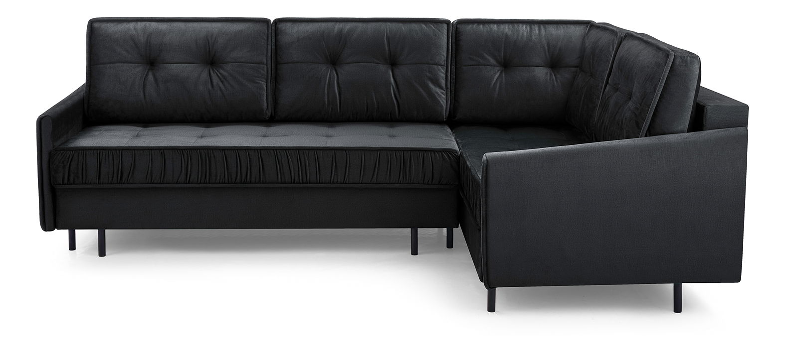Rohová sedací souprava Aliran (čierna) (P)