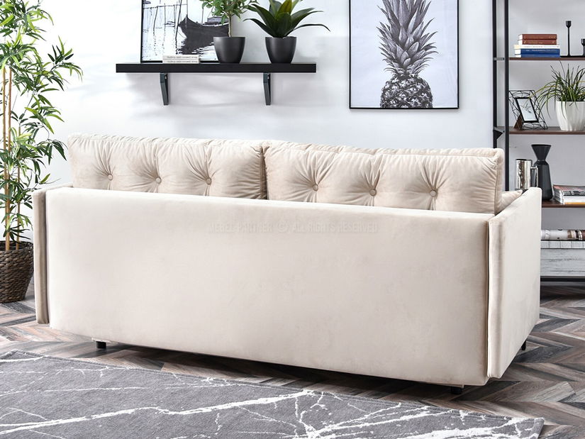 Pohovka dvousedačka Mastil (béžová + černá)