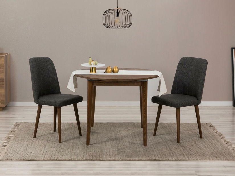 Jídelní set Vlasta 3 (ořech + antracit) (pro 2 osoby)