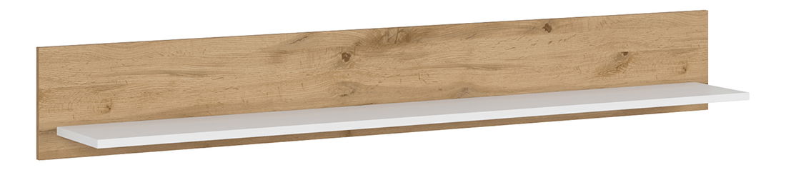 Polička 150 cm Vilgi 150 (bílá + dub wotan)