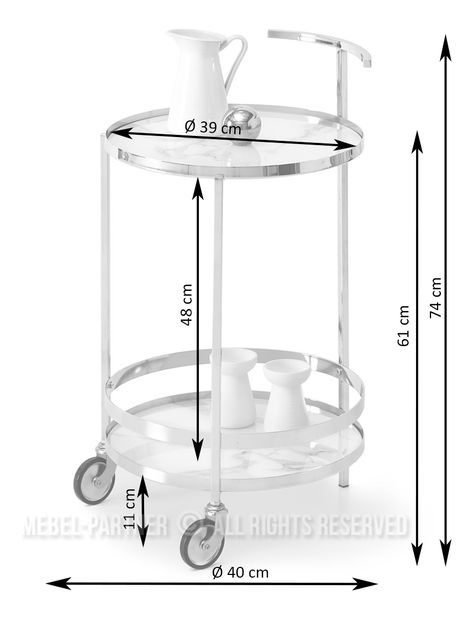 Konferenční stolek Alfonzo (šedý mramor + zlatá)