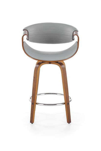 Barová židle Hannah (šedá + ořech)