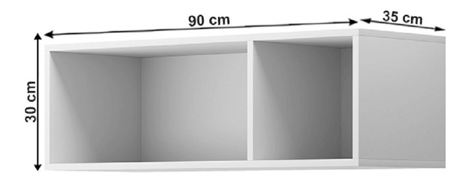Uzavřená polička Svaren ER 90 (bílá)