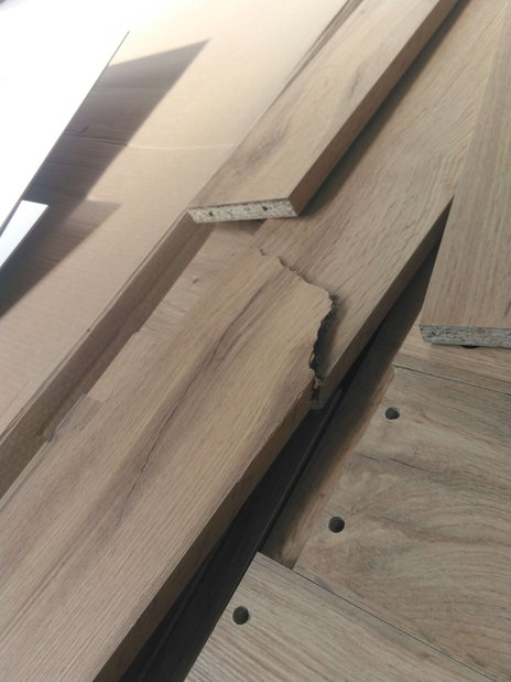 Manželská postel 160 cm Michigin (dub wotan) (s úložným prostorem) *bazar