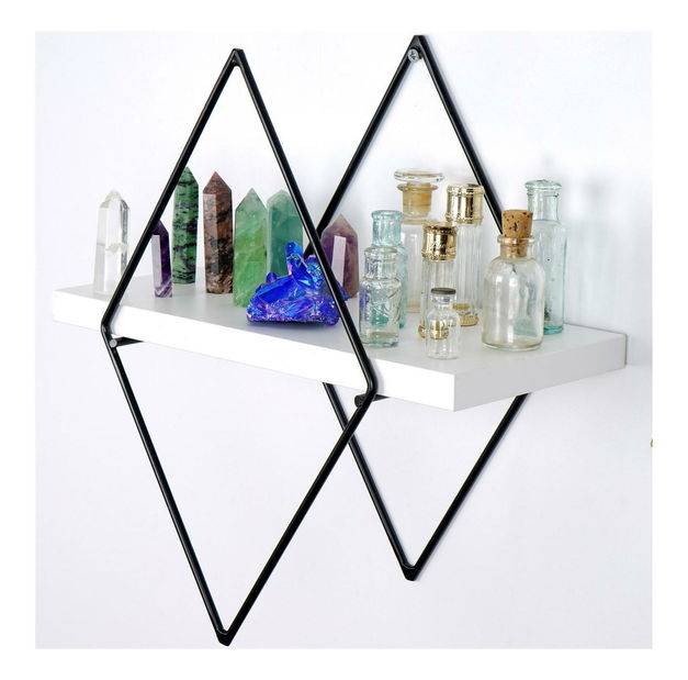 Dekorativní nástěnná police Duvelo 15 (bílá)