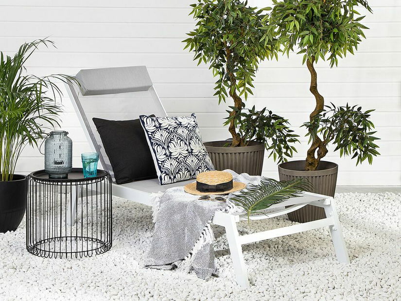 Zahradní lehátko Campania (šedá)