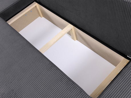 Rohová sedačka U Kasuna U (tmavě zelená + černá) (s úl. prostorem)