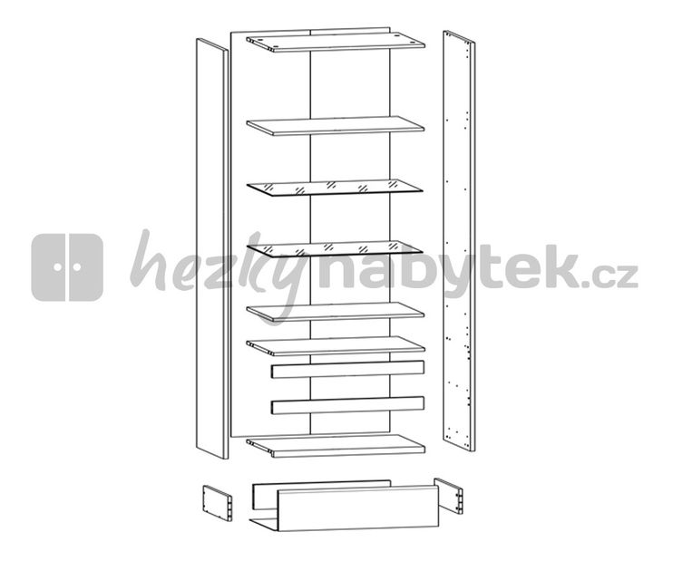 Vitrína BRW Academica REG1W2S