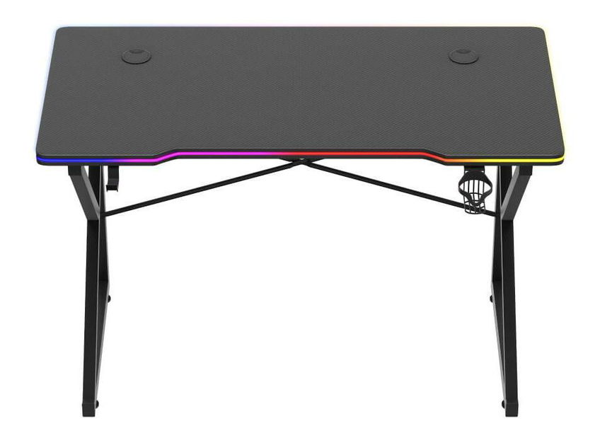 PC stolek Hyperion 1.7 (černá + vícebarevná) (s LED osvětlením)