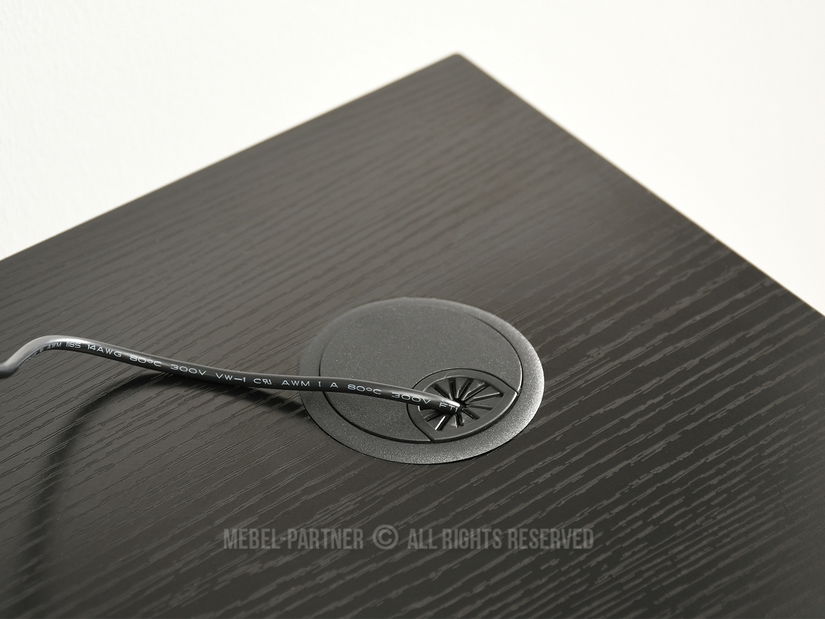 PC stolek Osto 100 (černé dřevo + bílá)