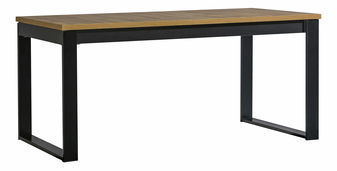 Psací stůl typ LA14 Laticia (matná černá + dub wotan)