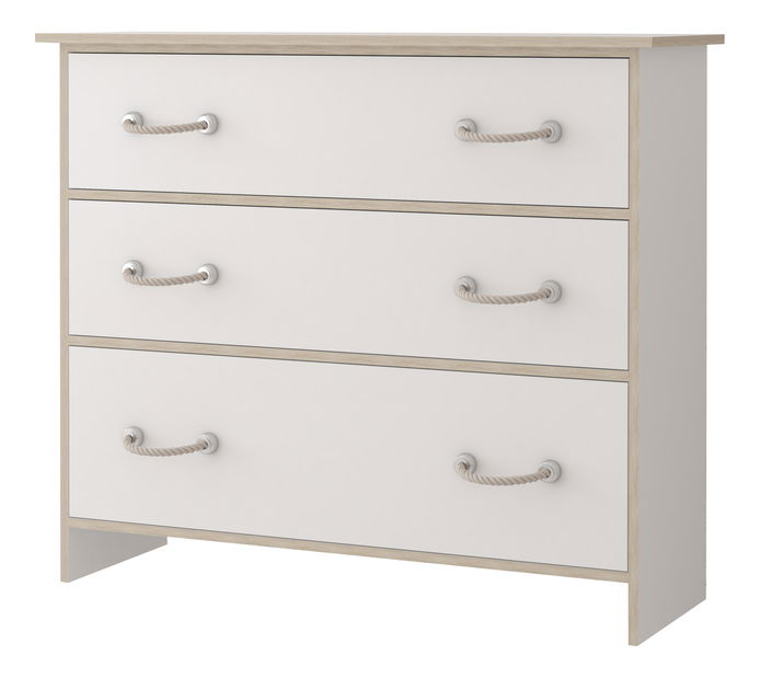 Komoda Klaudia 02 (bílá + dub sonoma)