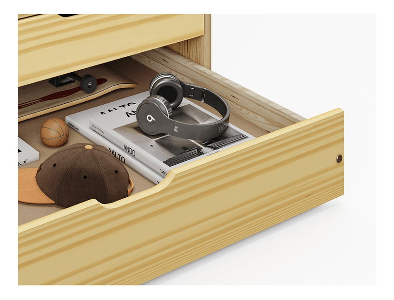 Jednolůžková postel 90x200 cm Marcy (hnědá)