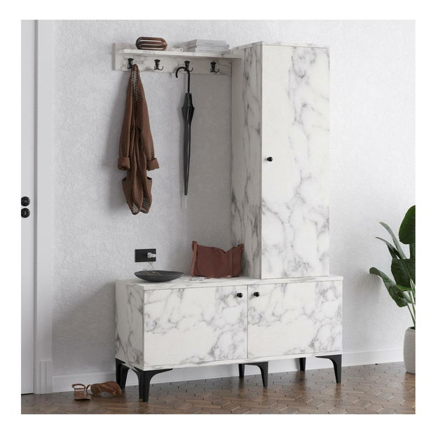 Předsíňová sestava Aliex 11 (mramor carrara)