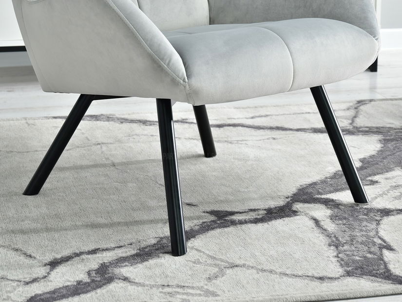 Designové křeslo Norweien (šedá + zlatá)