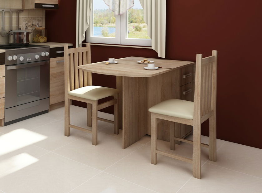 Rozkládací jídelní stůl Elston X (olše) (pro 4 až 6 osob)