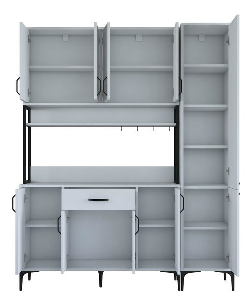 Kuchyňská skříň Jenaretta 34 (bílá + černá)