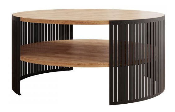 Konferenční stolek Zentono (černá + ořechový tabák)