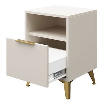 Noční stolek Semprum 1SZ (písková béžová)