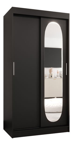 Šatní skříň 100 cm Ronny (černá)