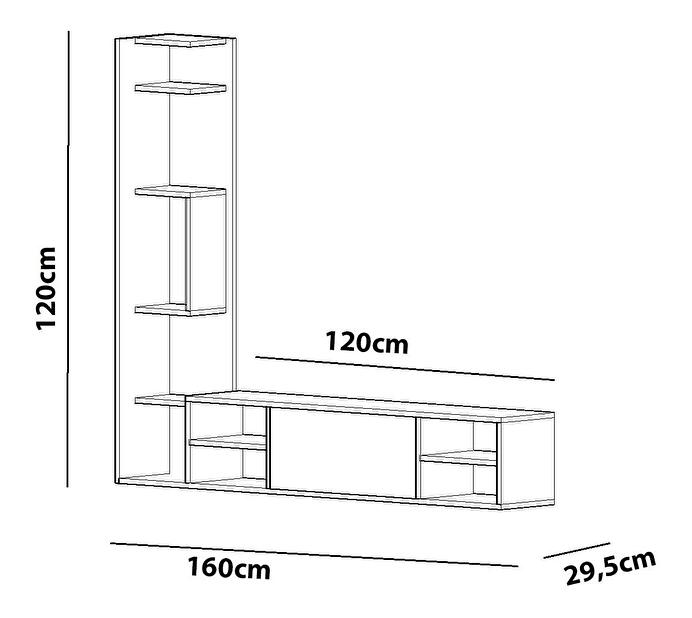  Obývací stěna Perla set (bílá)