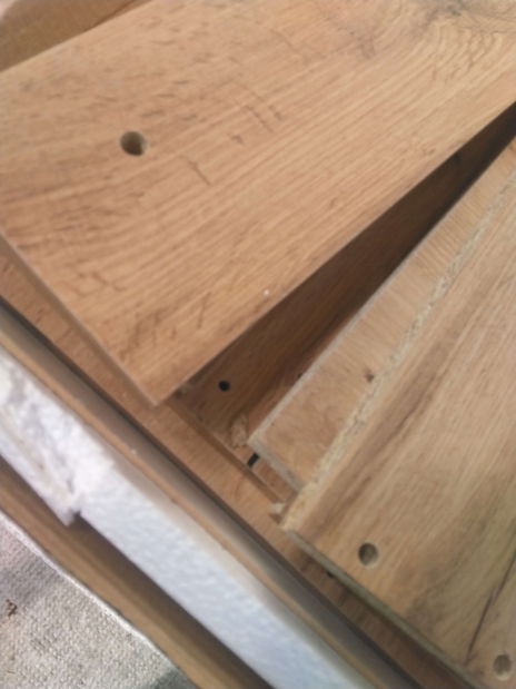 Manželská postel 160 cm Michigin (dub wotan) (s úložným prostorem) *bazar