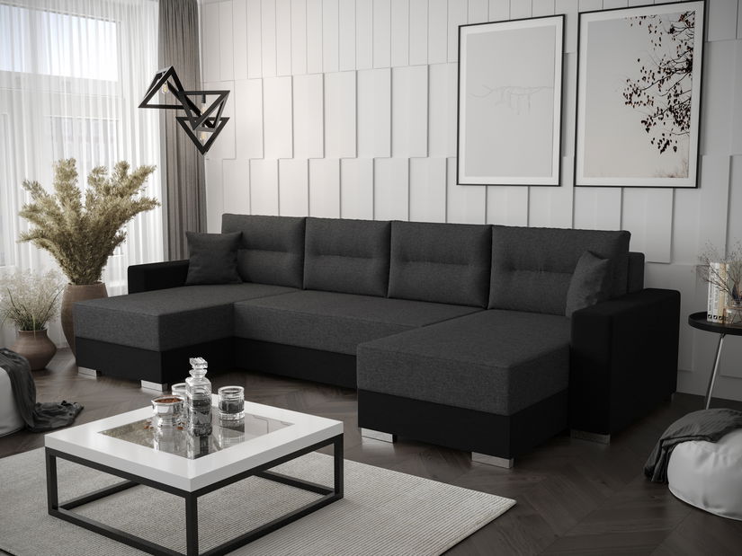 Rohová sedací souprava U Glide U (šedá + hnědošedá)