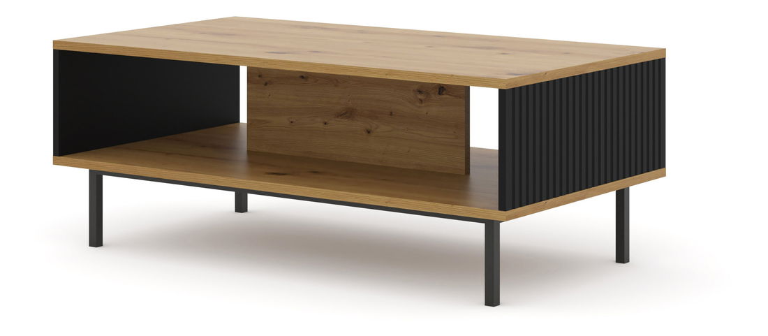 Konferenční stolek Rowanna (dub artisan + černá)