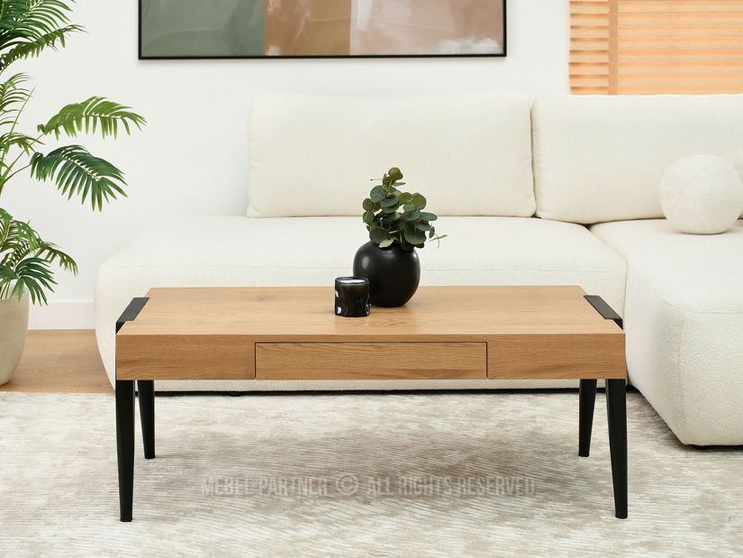 Konferenční stolek Monton (dub + černá)