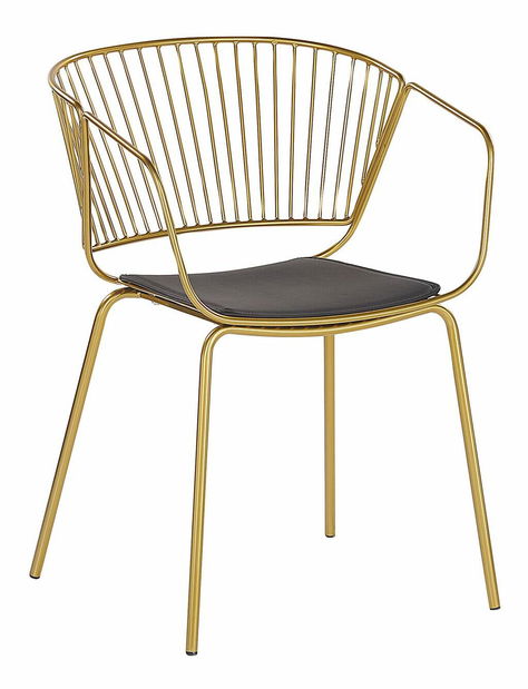 Set 2 ks. jídelních židlí RAGOR (zlatá)