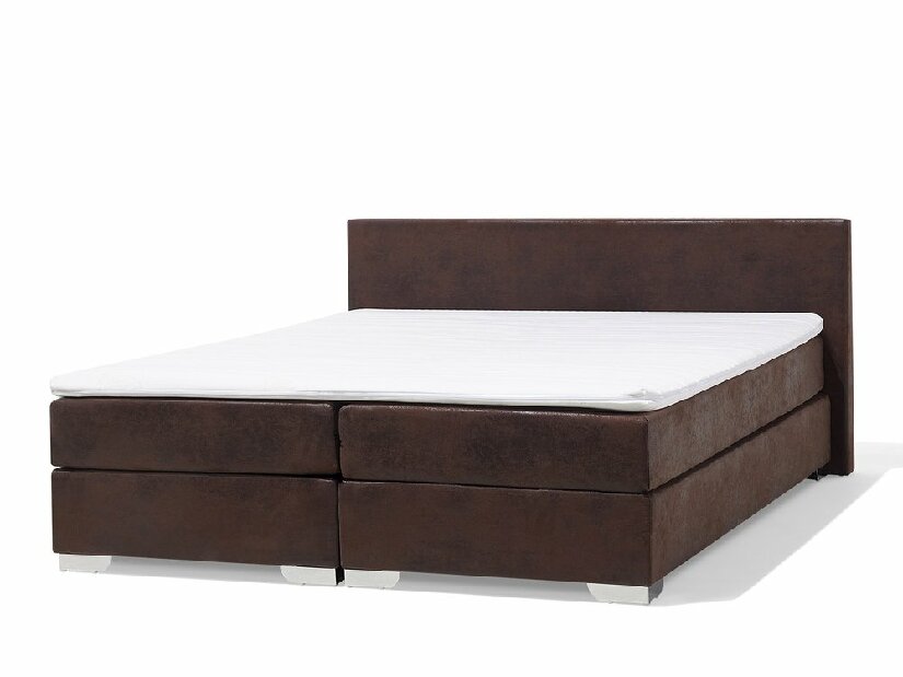 Manželská postel Boxspring 180 cm PREMIER (s matracemi) (hnědá)