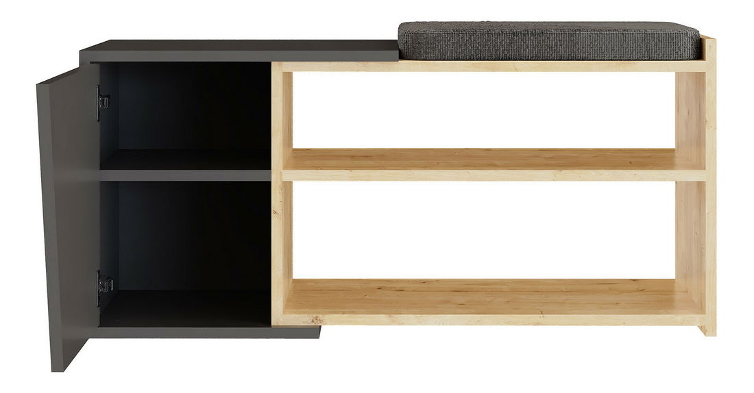 Skříňka na boty Fila (dub + antracit)