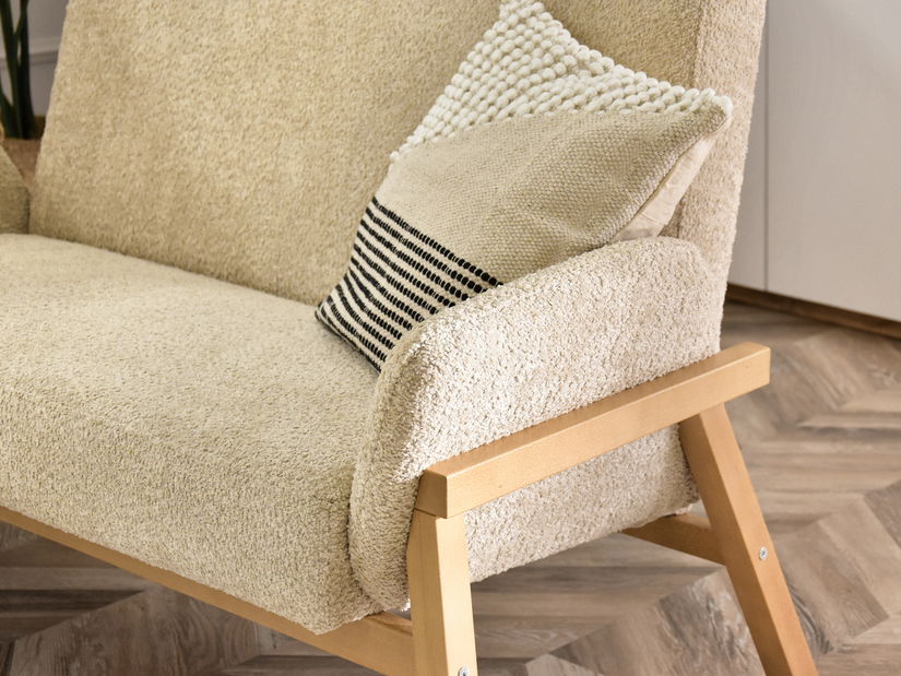 Pohovka dvousedačka Lavora (béžová + dub)