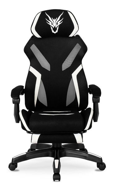 Herní křeslo Mananera (černá + bílá)