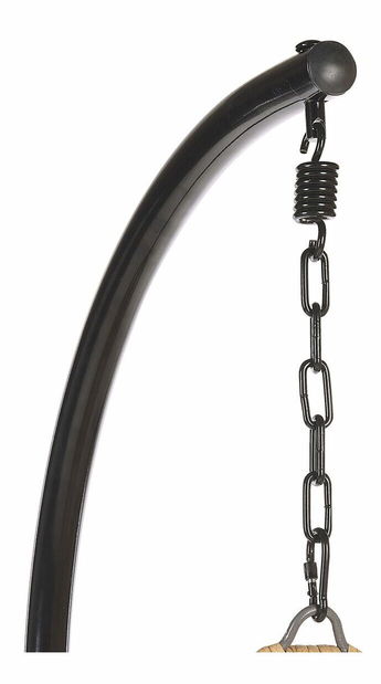 Závěsné křeslo se stojanem PINOGRO (polyratan) (béžová)