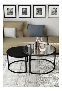 Konferenční stolek Borra (průsvitná + černá) *bazar